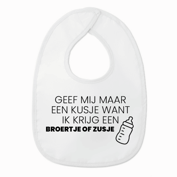 Slabbetje met tekst - Kusje