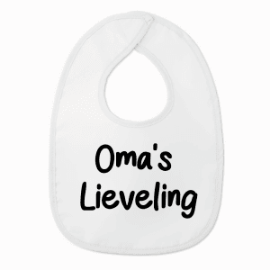 Slabbetje met tekst - Oma's lieveling - Wit/zwart