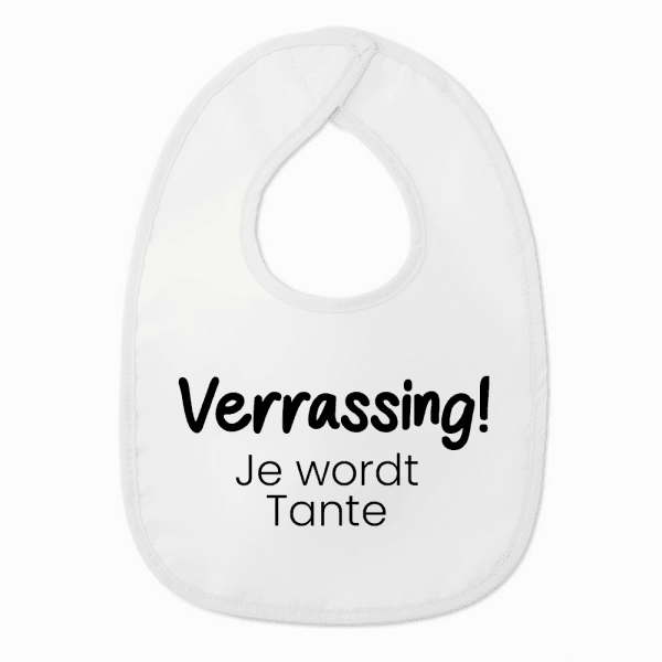 Slabbetje met tekst - Verrassing