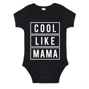 Rompertje (zwart) met witte Tekst - Cool like mama