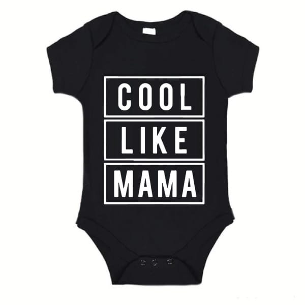 Rompertje (zwart) met witte Tekst - Cool like mama